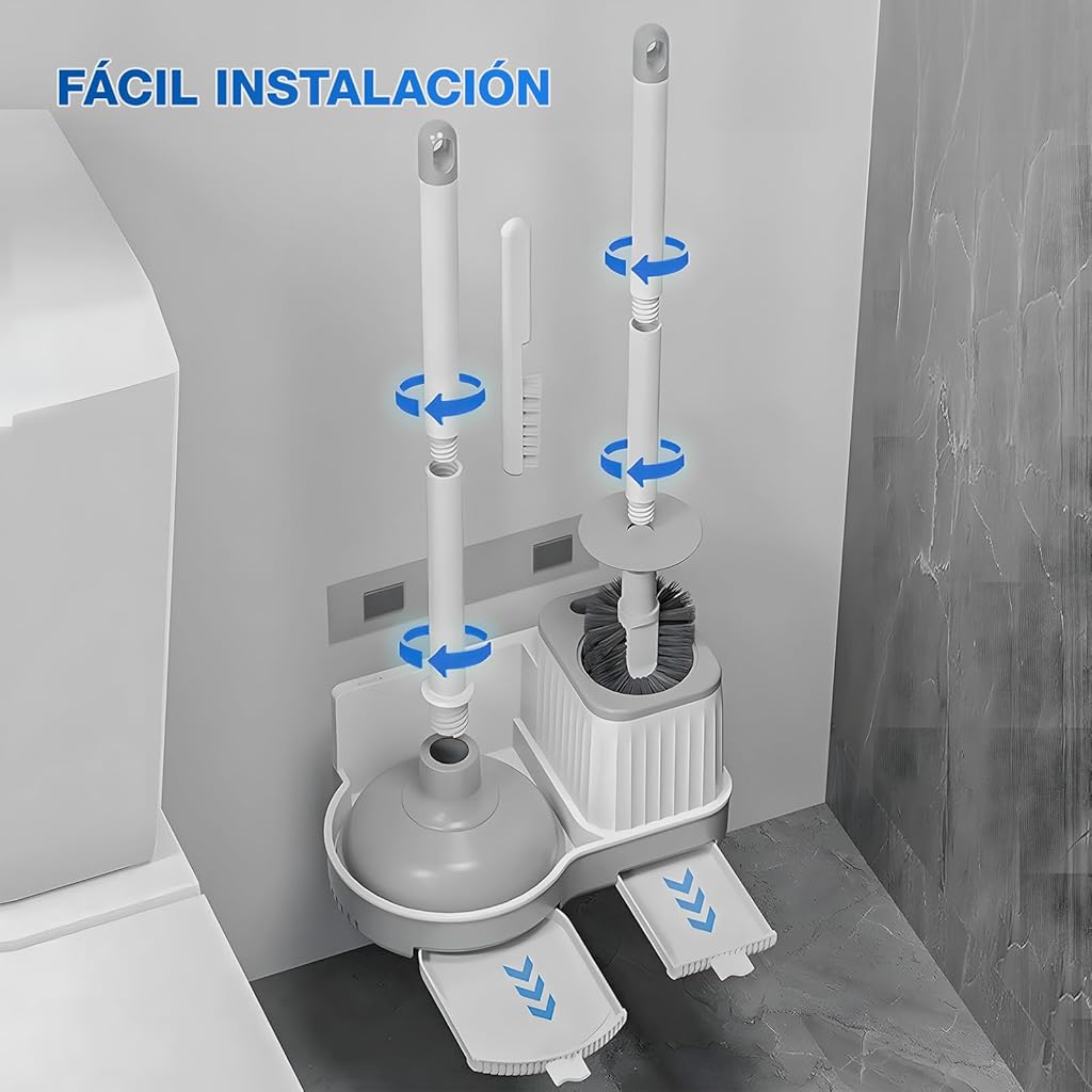 HASTHIP® 3 in1Bathroom Toilet Brush and Toilet Brush Set HASTHIP® 3 in1Bathroom Toilet Brush and Toilet Brush Set